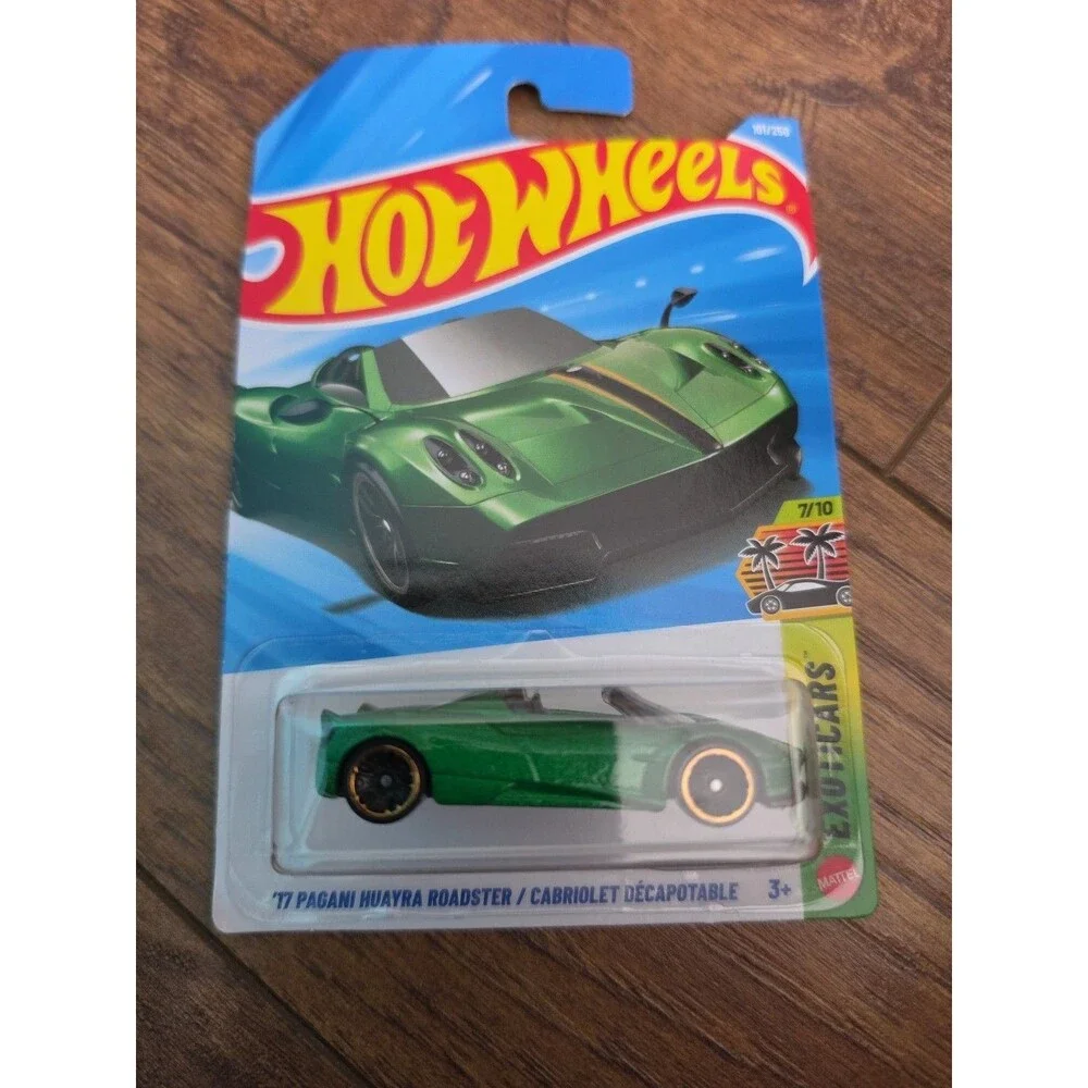 Hot Wheels 17 Pagani Huayra Roadster Exoticars 7/10 Green Diecast New